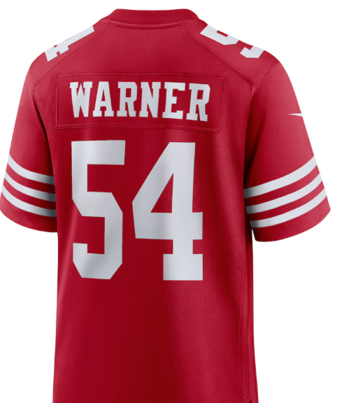 Fred Warnor #54 49ers Red