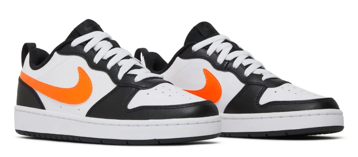 Nike Court Borough Low 2 GS 'White Black Orange'